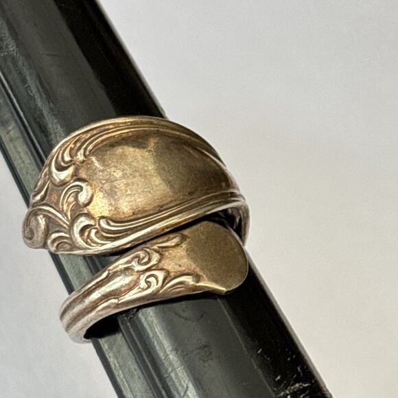 Rogers Brothers Size 6-7 Silver Plate Spoon Ring - Picture 6 of 9